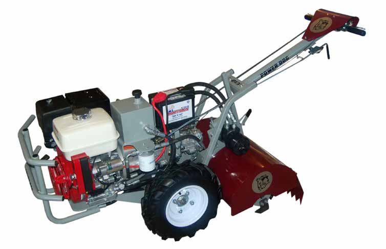 Power Dog 213 hydro tiller with 24-inch tilling width