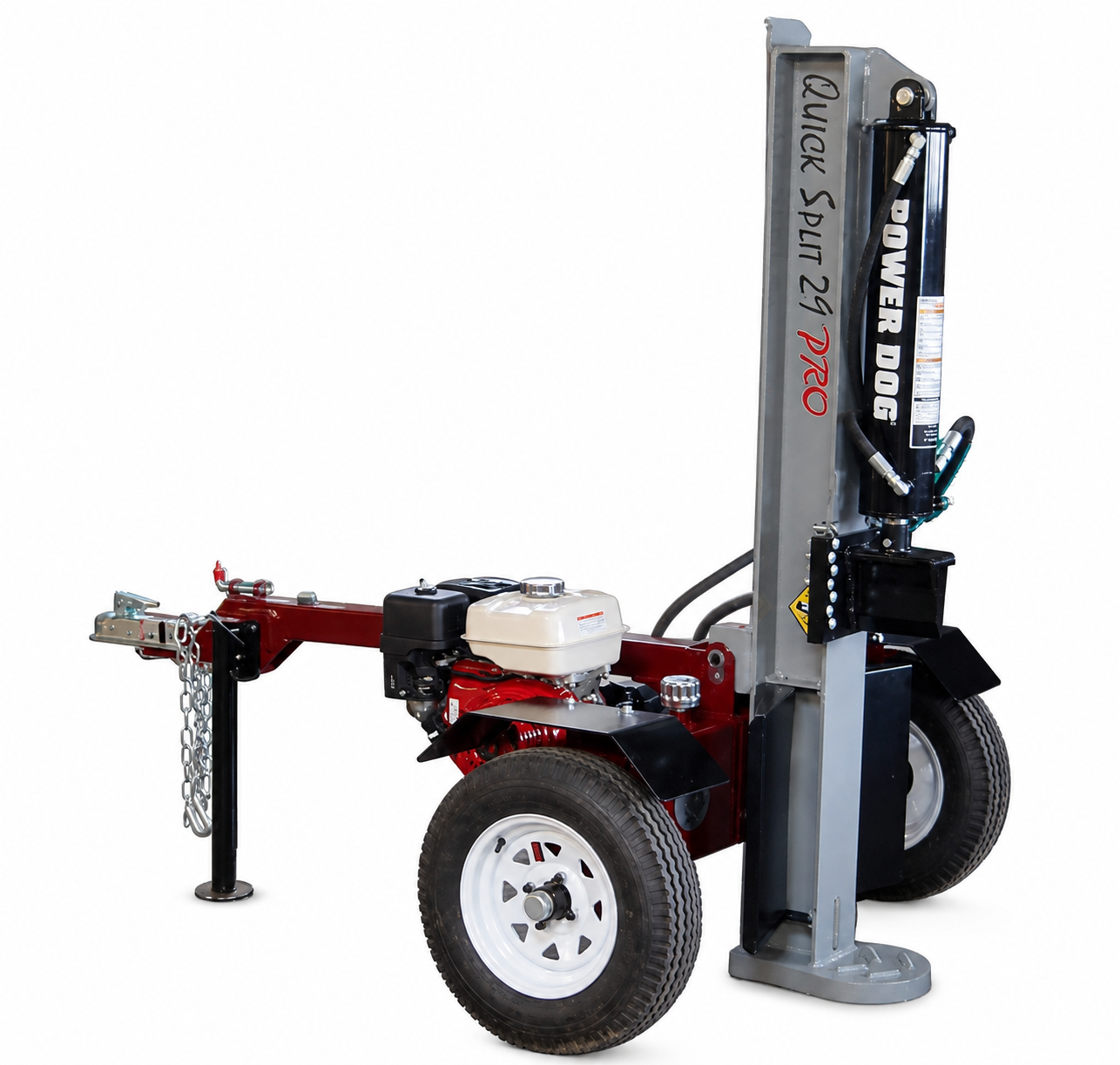 Power Dog Quick Split Pro log splitter with torsion suspension