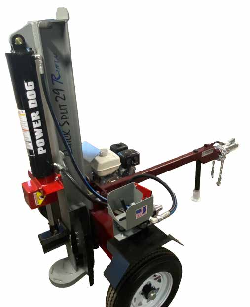 Power Dog Quick Split log splitter in vertical position